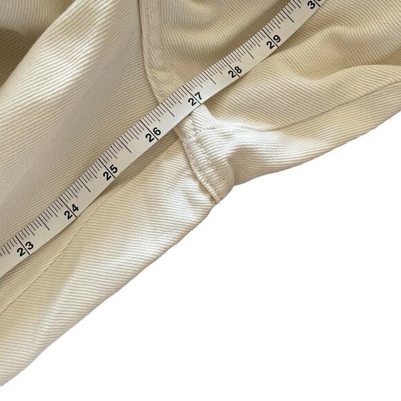 H&M Wide Leg Paperbag Jean NWT Women 20 Plus Ivory White Baggy Denim Sustainable - Picture 13 of 16